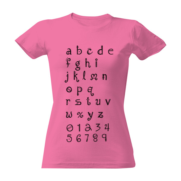 Tričko s potiskem Tričko abeceda dámské