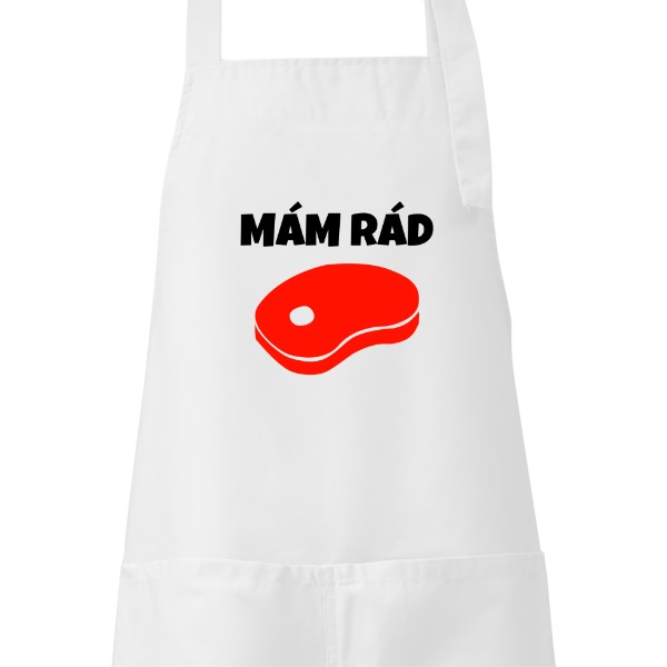 Zástěra s potiskem Zástěra mám rád