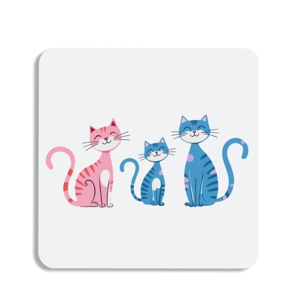 Podtácek  s potiskem Dárková sada tři kočky1