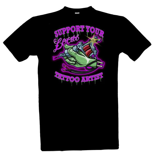 Tričko s potiskem support-tattoo
