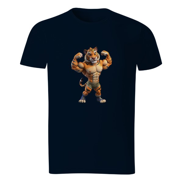 Tričko s potiskem Svalnatý tygr