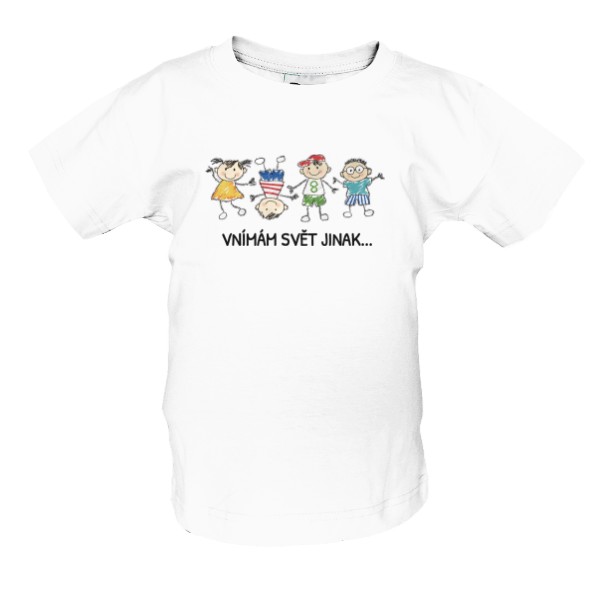 Tričko s potiskem VNÍMÁM SVĚT JINAK